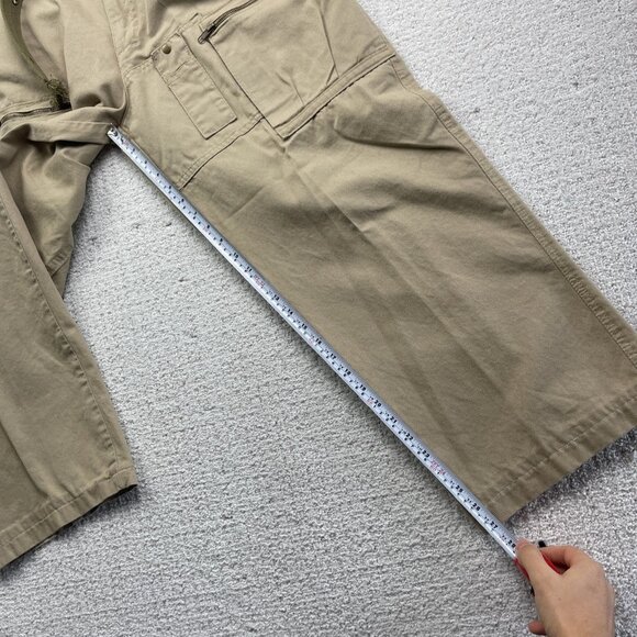 Y2K Machine Jeans Co Jeans Mens Pants Sz 38* Beige Cargo Skate Loose Military - Picture 6 of 13